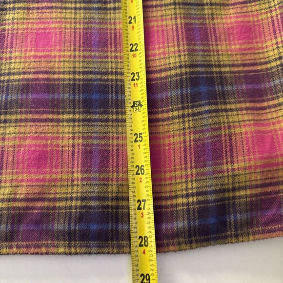 Burton Grace Long Sleeve Flannel Women’s Size Large Fuchsia Plaid - Picture 10 of 13